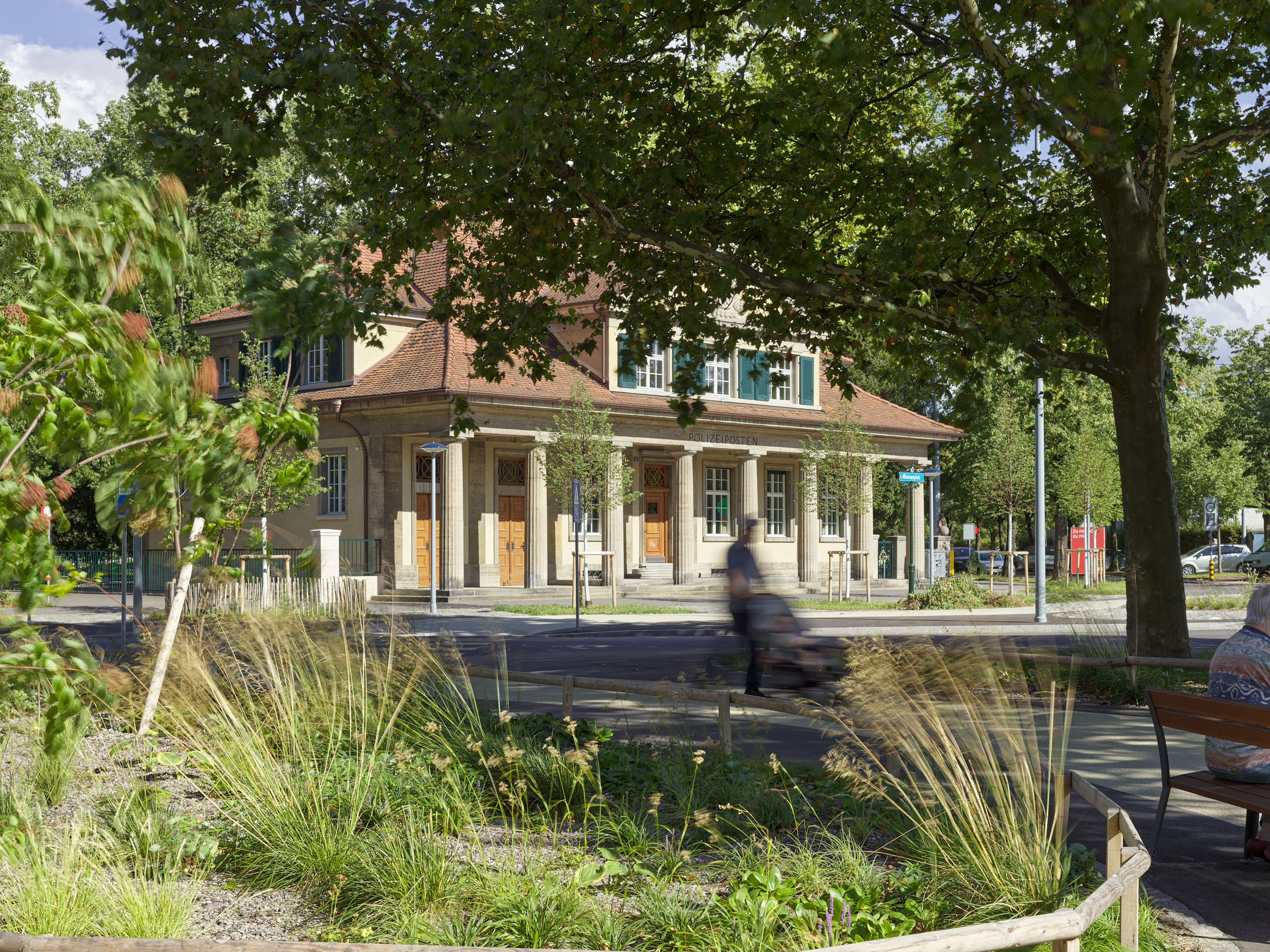 Tiefbauamt Basel · Platzgestaltung Wielandplatz · Aufnahmen 08.2023